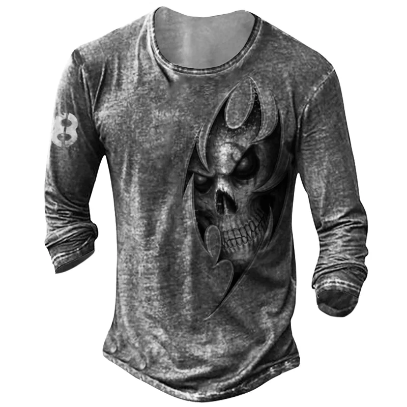 Men's outdoor retro long sleeve T-shirt / [viawink] /