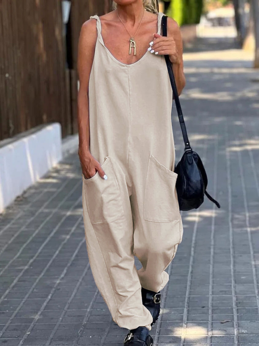 Comfortable Pocket Design Casual Jumpsuit wearshes