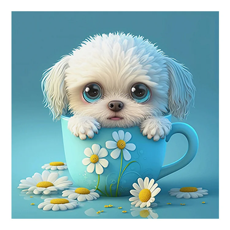 5D Diamond Painting Cute Sloth in a Cup Kit