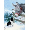 Dog Donkey - 11CT Stamped Cross Stitch-40*56cm