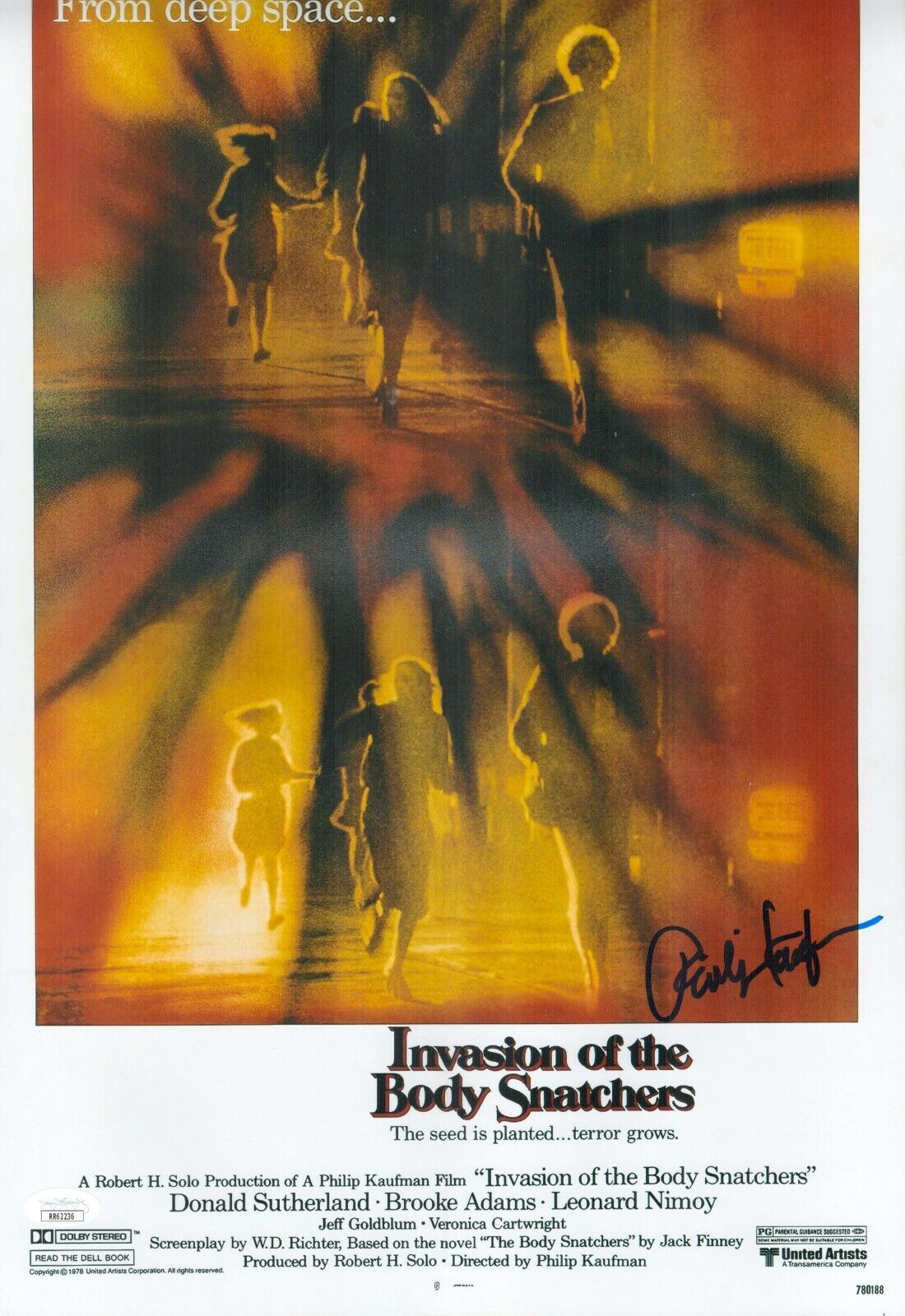 Phillip Kaufman Signed 12x18 Invasion of the Body Snatchers Authentic JSA COA