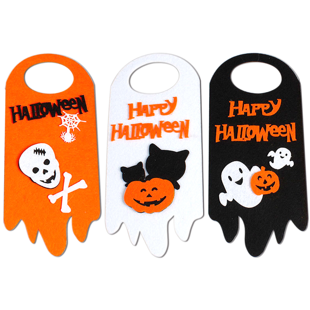 

Halloween Non-woven Fabric Pumpkin Witch Ghost Bar Door Hanging Ornament, Black, 501 Original