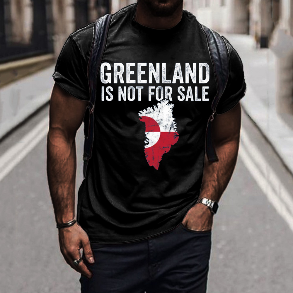 Men's Greenland Simple Pattern Short Sleeve T-shirt artswardrobe