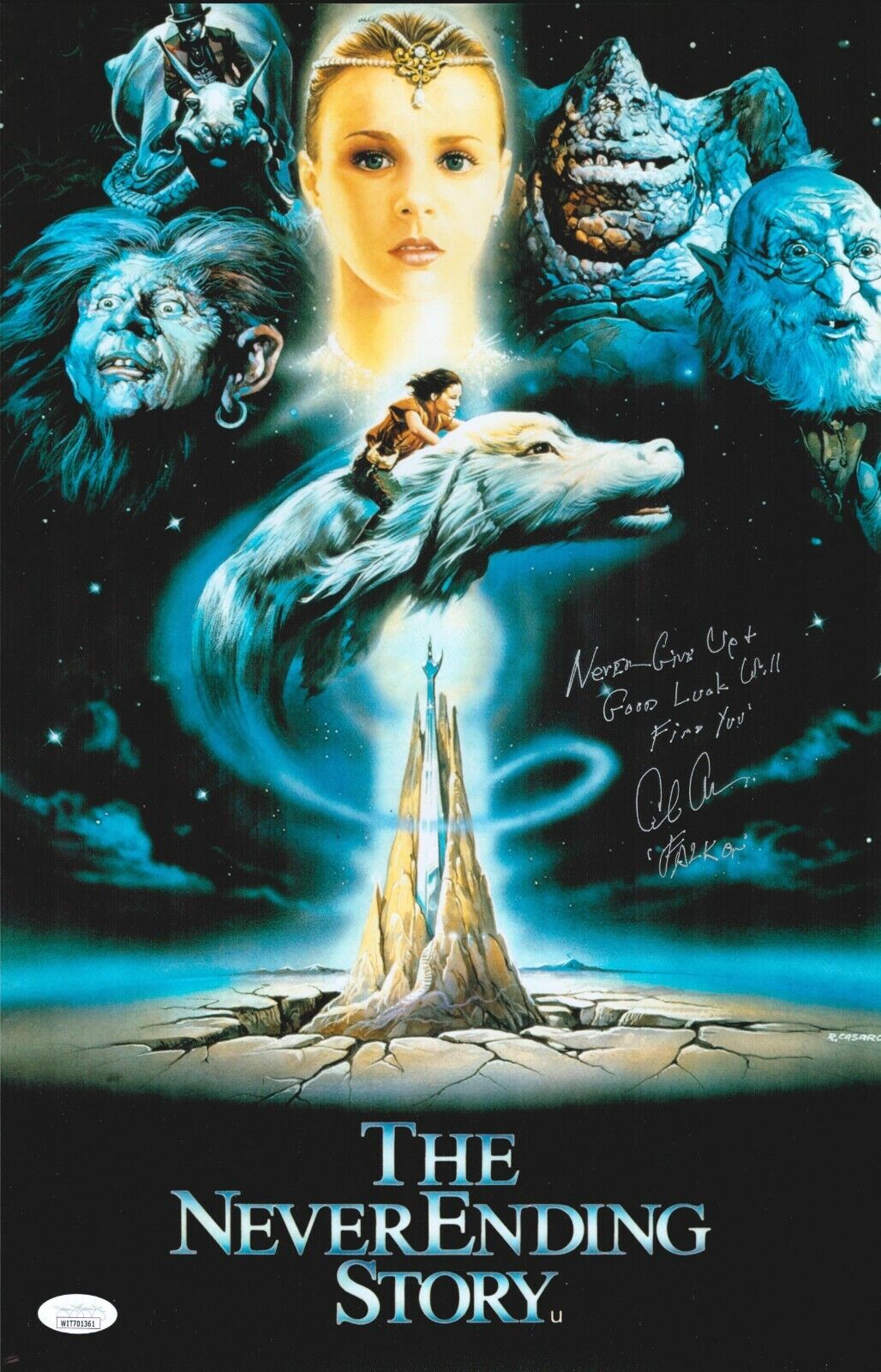 Alan Oppenheimer Signed 11x17 Neverending Story Authentic Auto JSA COA WITNESS