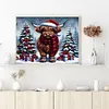 Christmas Highland Cow-14CT Stamped Cross Stitch 50*40cm tapestrymarket