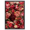 (US Only)Rose Printed Cross Stitch Kit 50x74cm DIY 11CT Thread Art Needlework Home Art