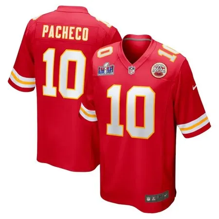 Men's Kansas City Chiefs #10 Isiah Pacheco  Red Super Bowl LVIII Game Jersey