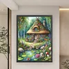 (US Local)Mushroom House-11CT Stamped Cross Stitch Kit(50x65cm)