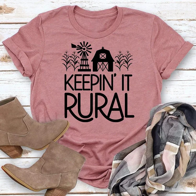 PSL - keepin‘ it rural village life T-shirt Tee -04154