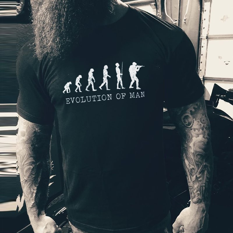 Livereid Evolution Of Man Printed Men's T-shirt - Livereid
