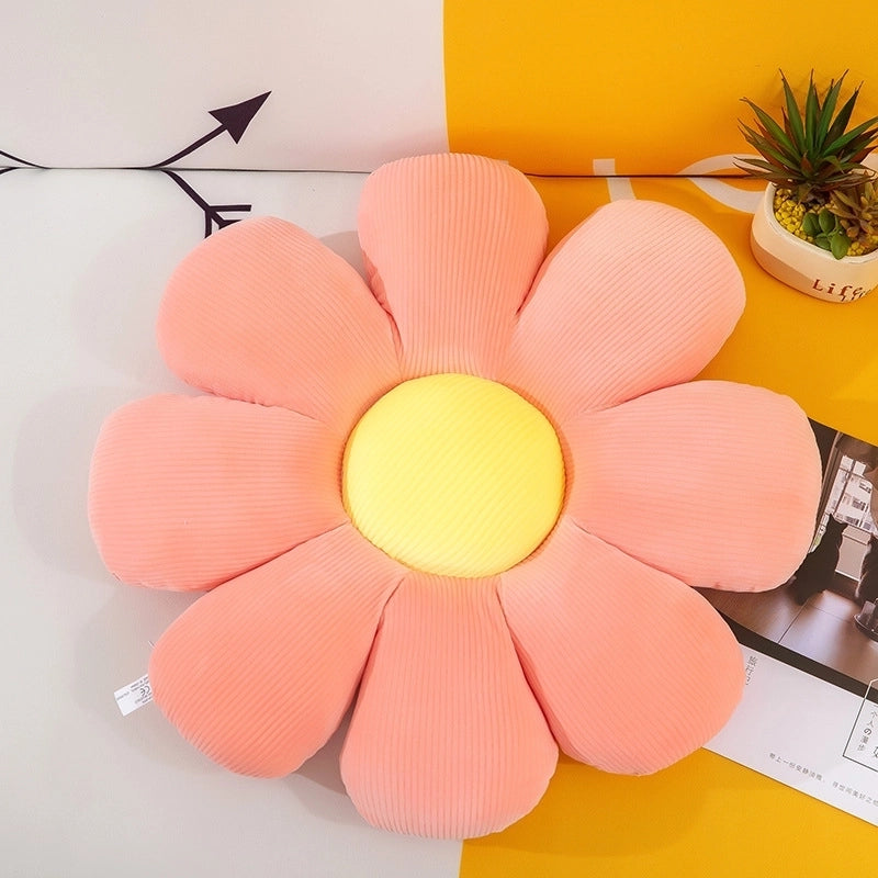 Cross-border Same Style Little Daisy Flower Cushion Flower Plush Pillow Seat Cushion Plush Afternoon Nap Pillow Backrest Cushion