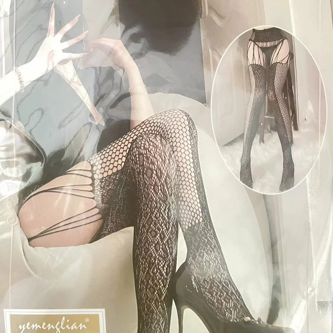 Uveng Tiffie Lace Small Sling Red-Sided Black Silk Sexy Pure Anti-Knee Stockings Over Knee Socks Tall Stockings Women Thin Leg Desire