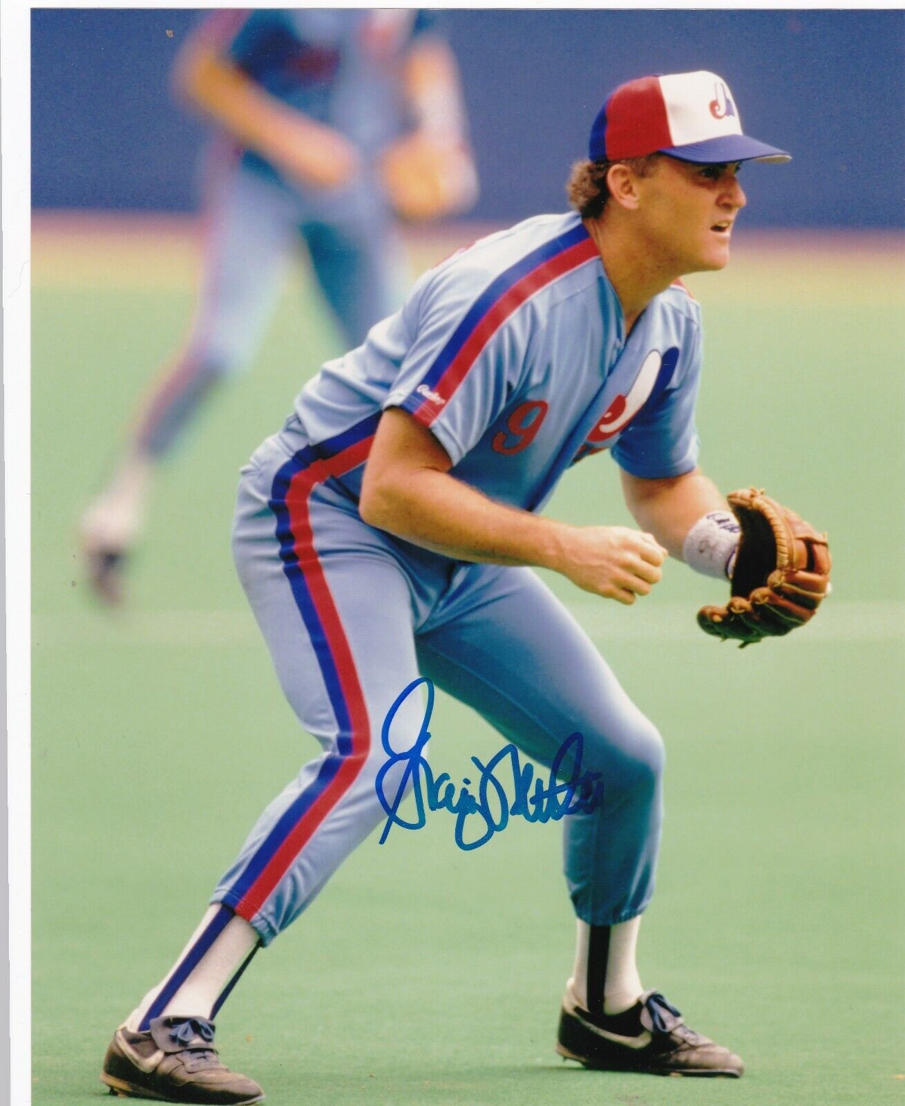 GRAIG NETTLES MONTREAL EXPOS ACTION SIGNED 8x10