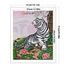 >SALE<Full Embroidery Eco-cotton Thread 14CT Printed White Tiger Cross Stitch 41x51cm
