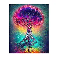 Rainbow Light Tree - Pearls Painting