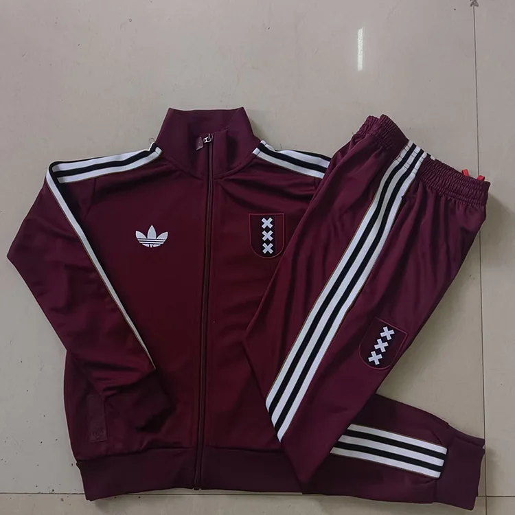25/26 Ajax dark red half-zip training suit set