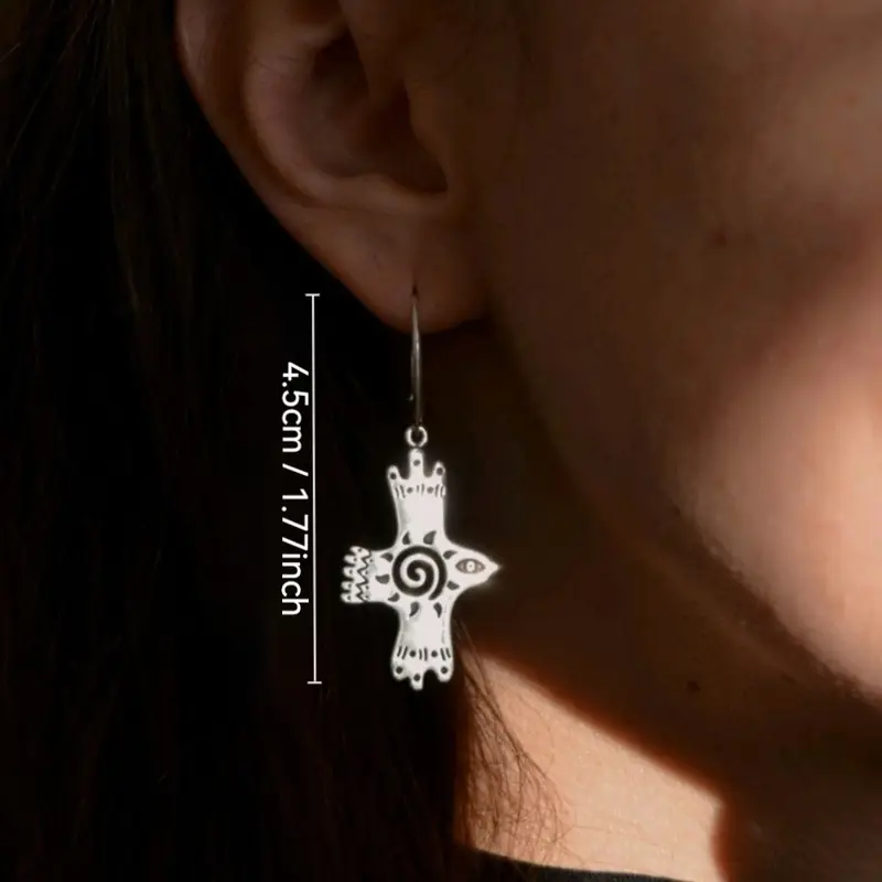 unique silvery crow dangle earrings retro boho star moon silvery earrings for women daily vacation party jewelry earrings gifts 3