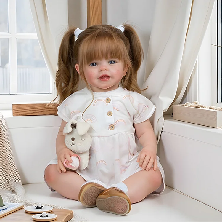 Babeside Smiling Reborn Baby Emilia 20''  Toddler Freckled Girl Building Lovely Memories