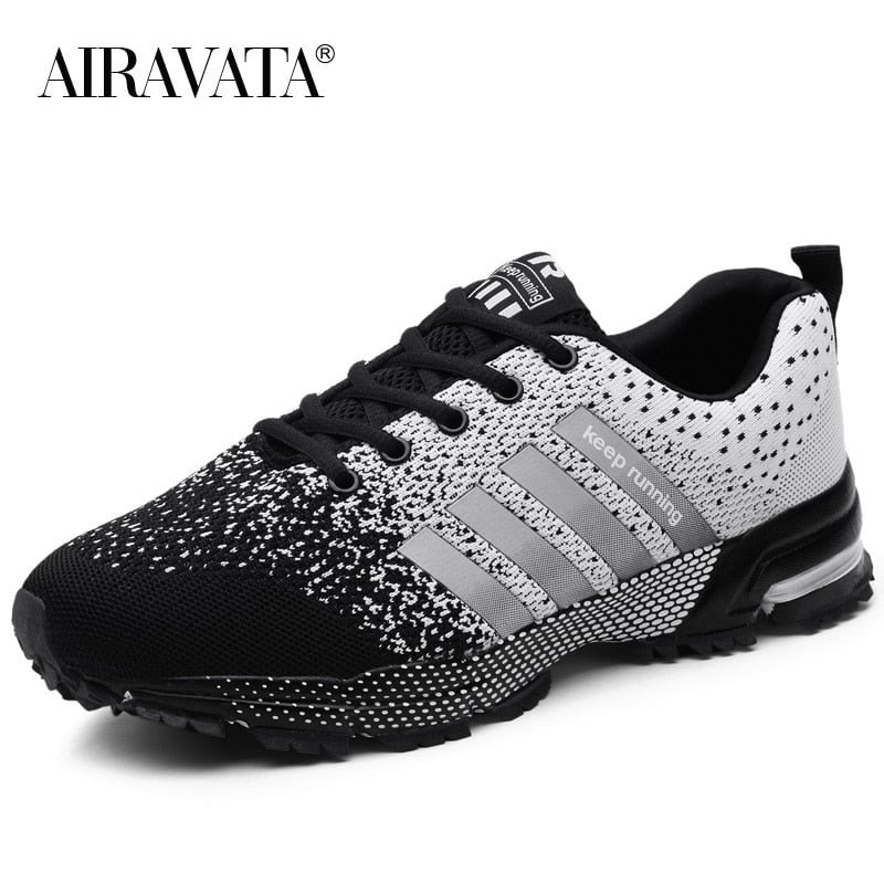 Unisex Sneakers Women's Sports Shoe Flat Tennis Shoes Knitted Breathable Male Sneakers Plus Size 35-47