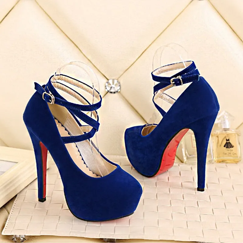 2021 New High Heels For Women's With Red Bottom Platform Stiletto Sexy Shoes Large Size 35-46