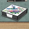 Diamond Painting PU Flowers Birds Note Box with 160 Sheets for Office Home