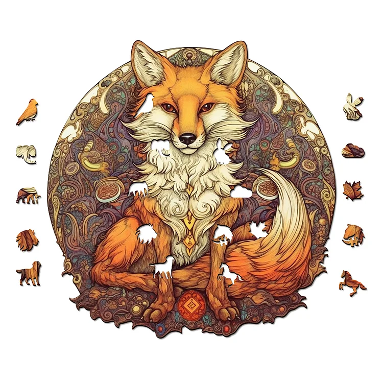 Ericpuzzle™ Fox Wooden Jigsaw Puzzle