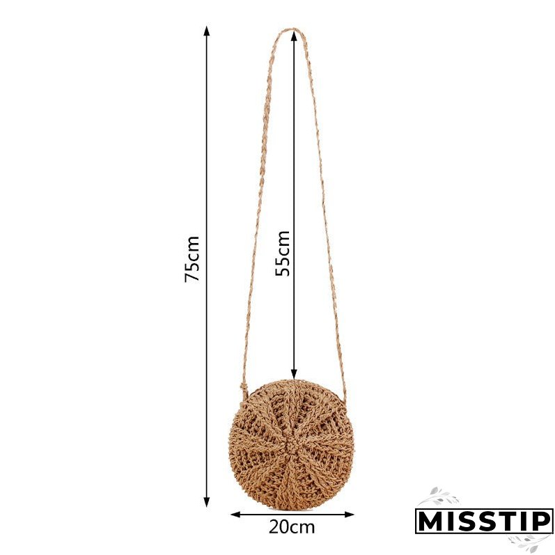 Paziye Straw Crossbody Bag Tassel Beach Bags