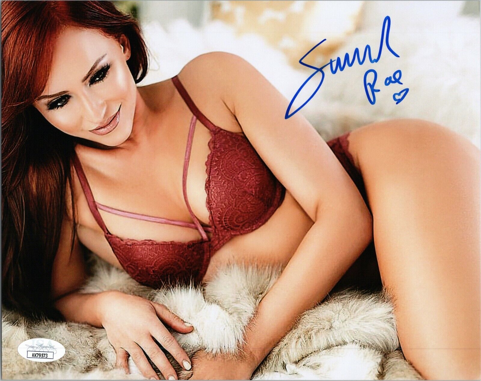 DANIELLE MONET ~SUMMER RAE Authentic Hand-Signed WWE DIVA