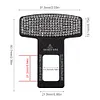 2Pcs Car Seat Belt Clip Extender Bling Car Seat Belt Tongue (White Diamond)
