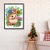 >SALE<5D DIY Partial Special Shaped Drill Diamond Painting Hedgehogs Kit Decor 30x40cm