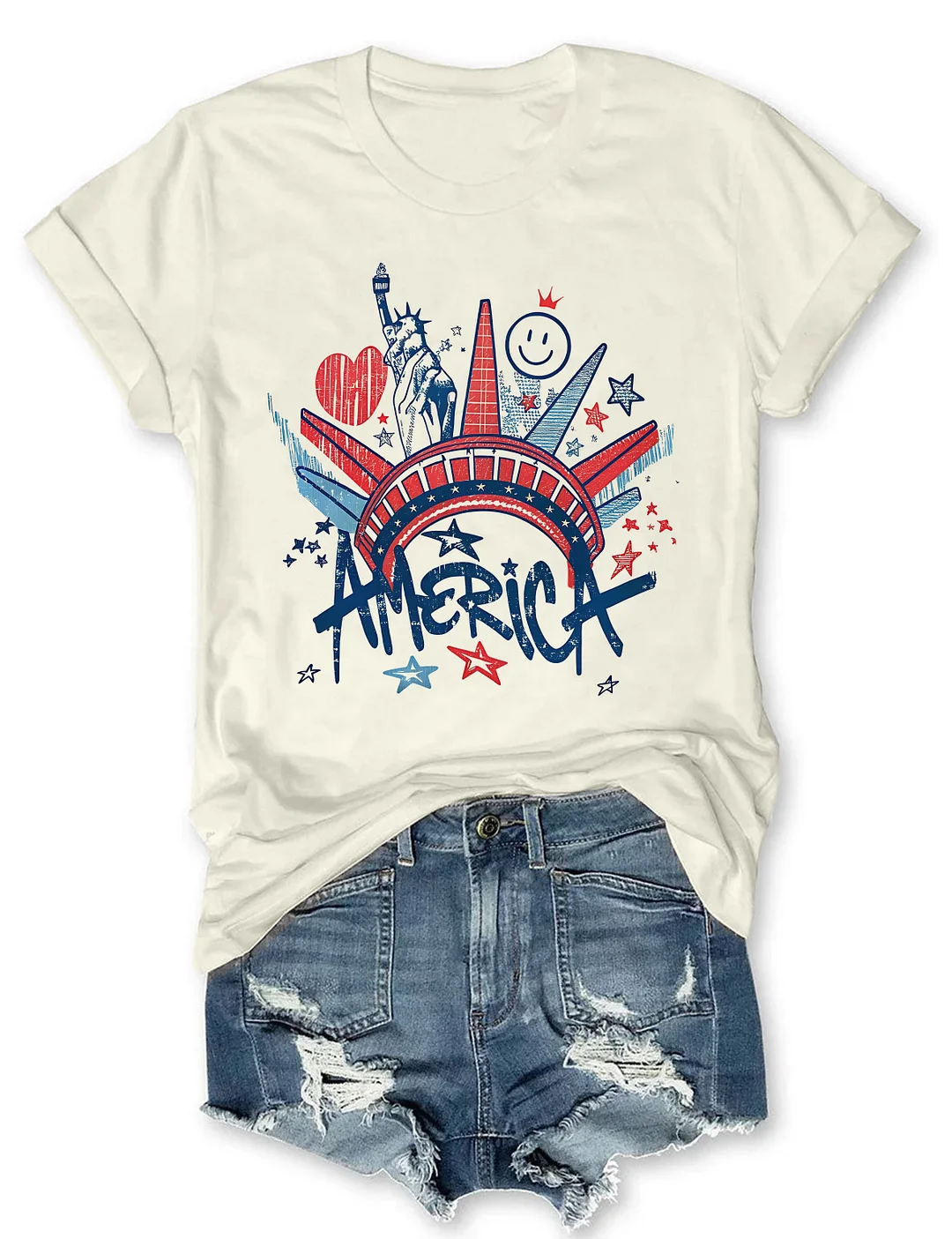 4th Of July Statue Of Liberty T-shirt