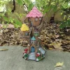 Outdoor courtyard garden solar tree house decoration ornaments