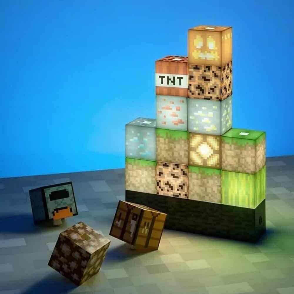 Minecraft Building Block Desk Light Table Night Lamp DIY USB Kids Creative Gift