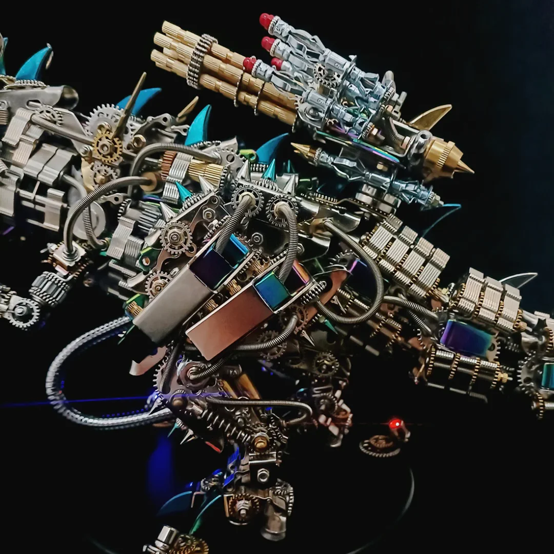 Zestaw Modelu 3D Mechaniczny Latający Smok Dragon Zestaw Modelu 3D Mechaniczny Tyranozaur Rex