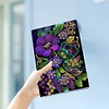 50 Seiten A5 lila Blumen - 5D DIY Basteln Notizbuch