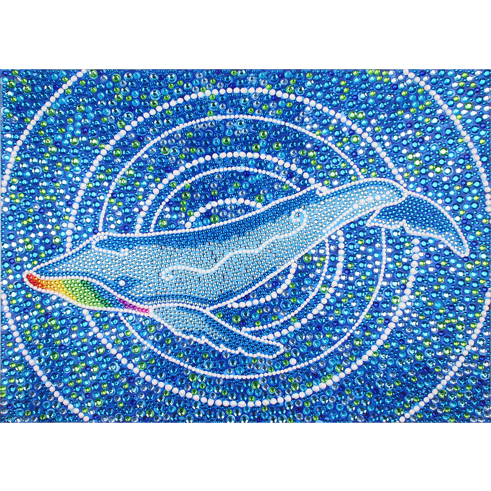 

40*30CM - Crystal Special Shaped Diamond Painting - Whale, 501 Original