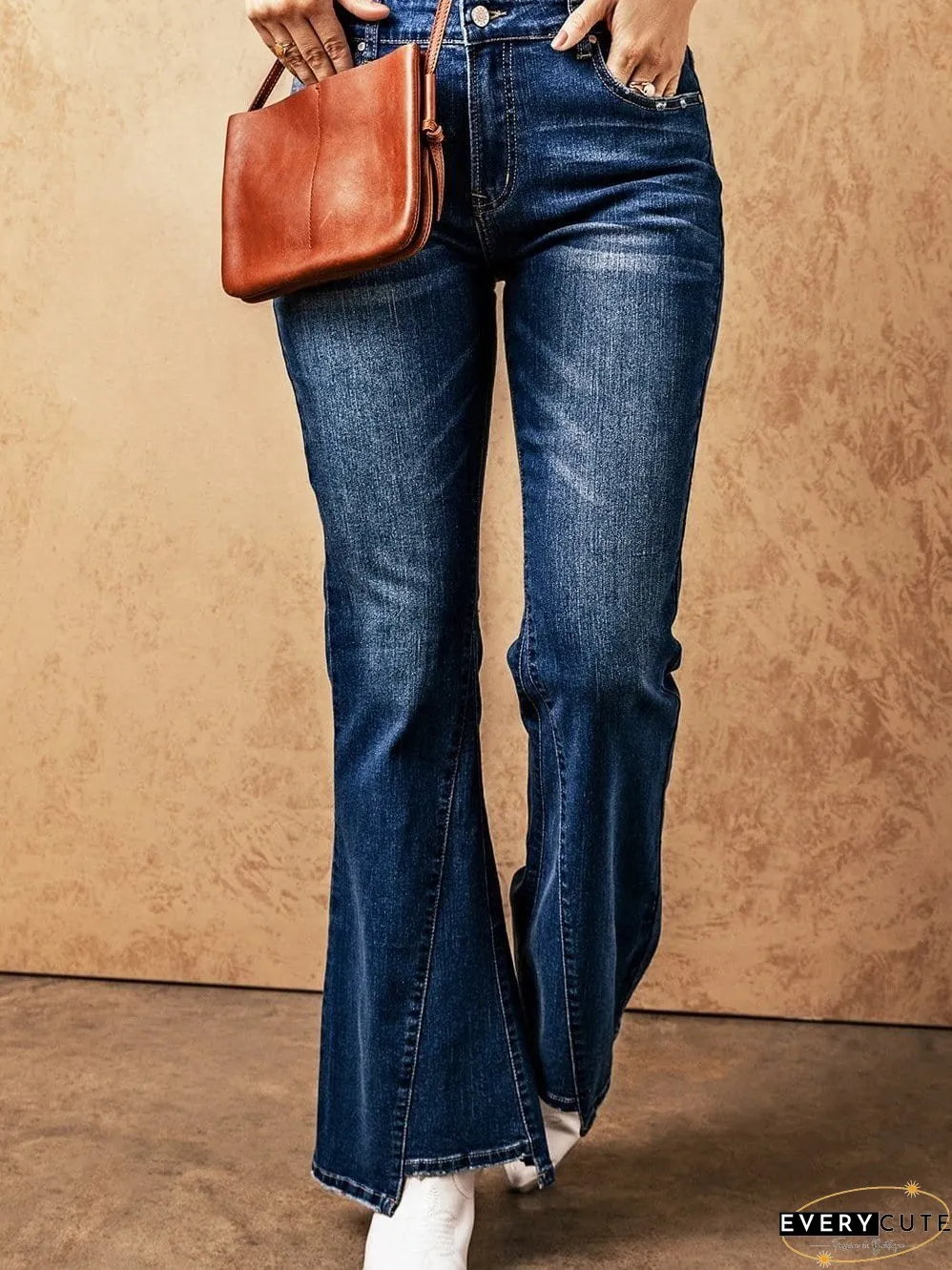 Trendy Flared Leg Jeans