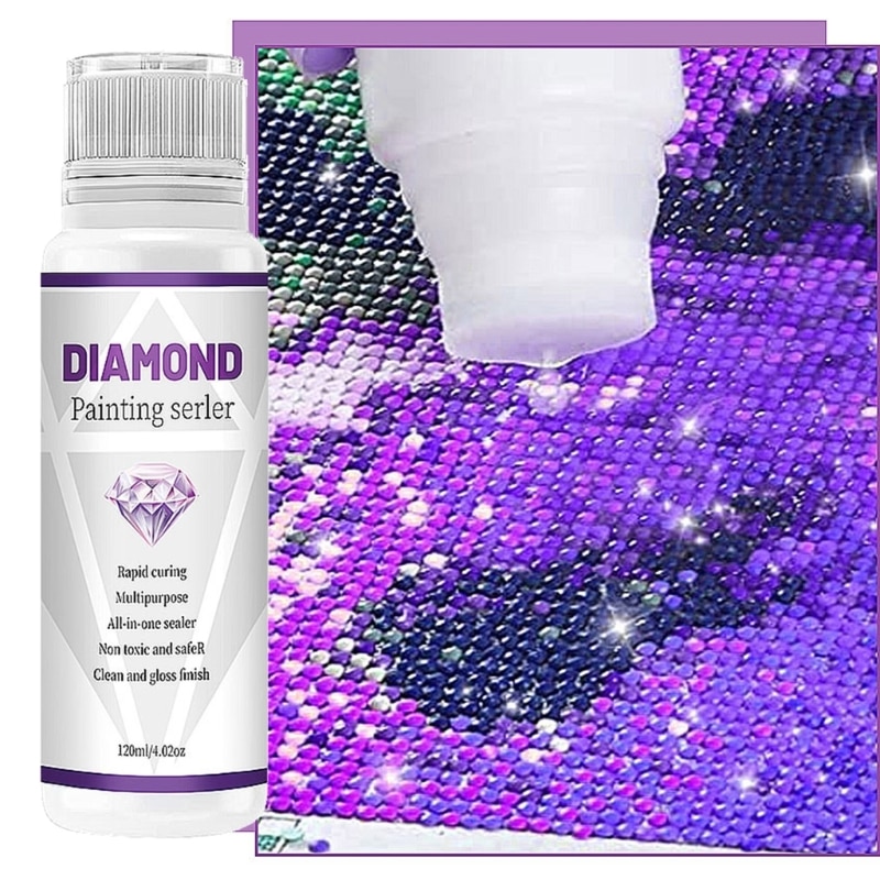 

120ml Diamond Painting Sealer Conserver Permanent Hold Shine Effect Agent, 501 Original