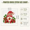 Stamped Cross Cross cross stitch kit for Adults Strawberry Gnome 18CT 20x20cm tapestrymarket