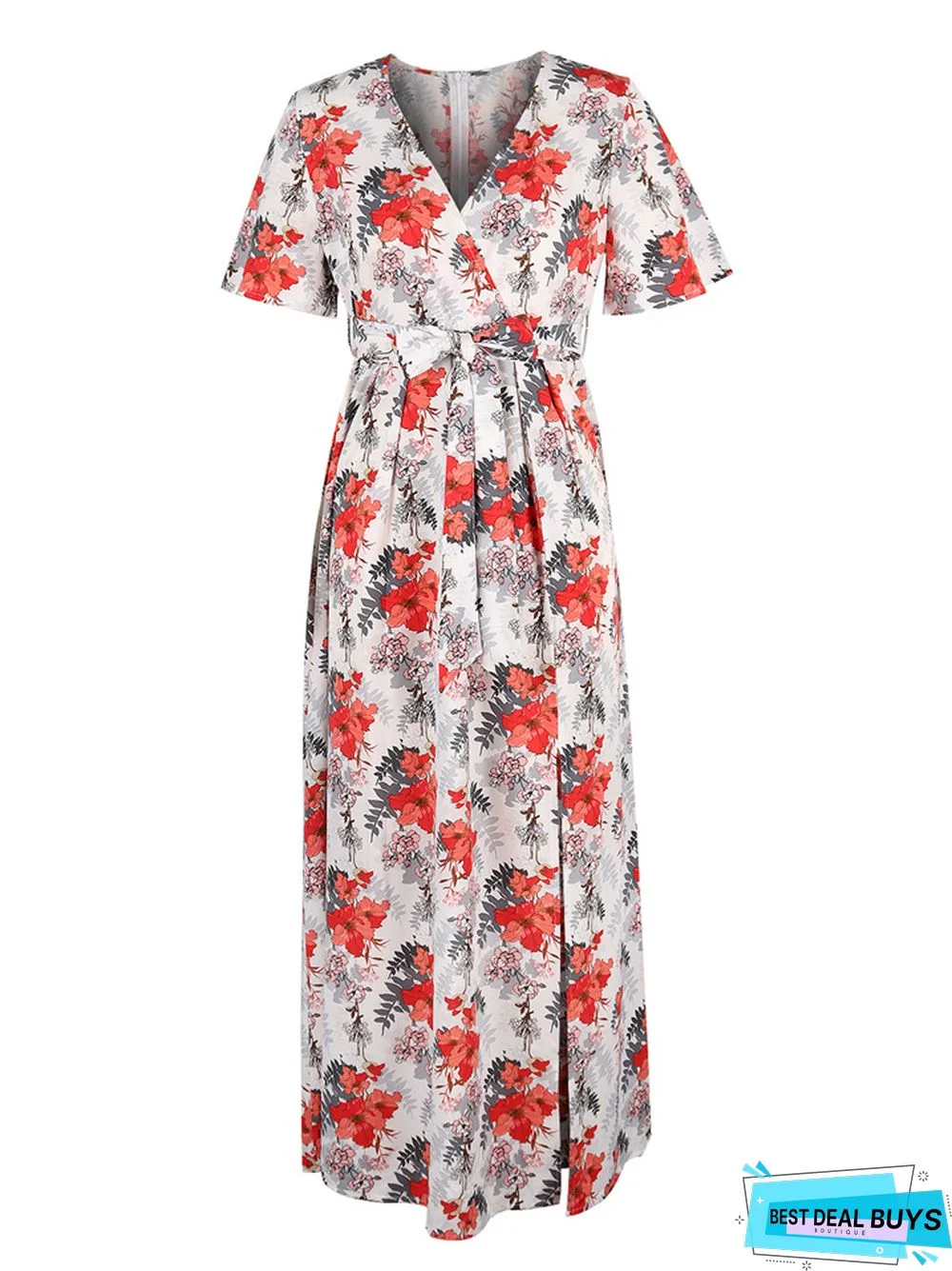 New Women's Casual Loose Dress with Waist Rope