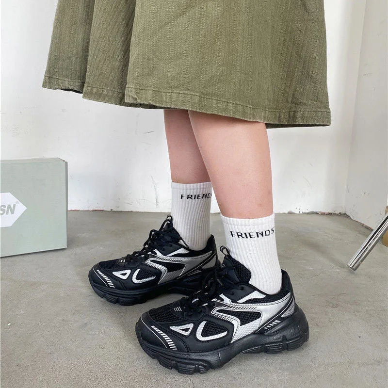 Sneakers Women 2021 Fashion Platform Vulcanized Shoes 42 Autumn Breathable Women's Chunky Sneakers Size 41 Zapatillas Mujer