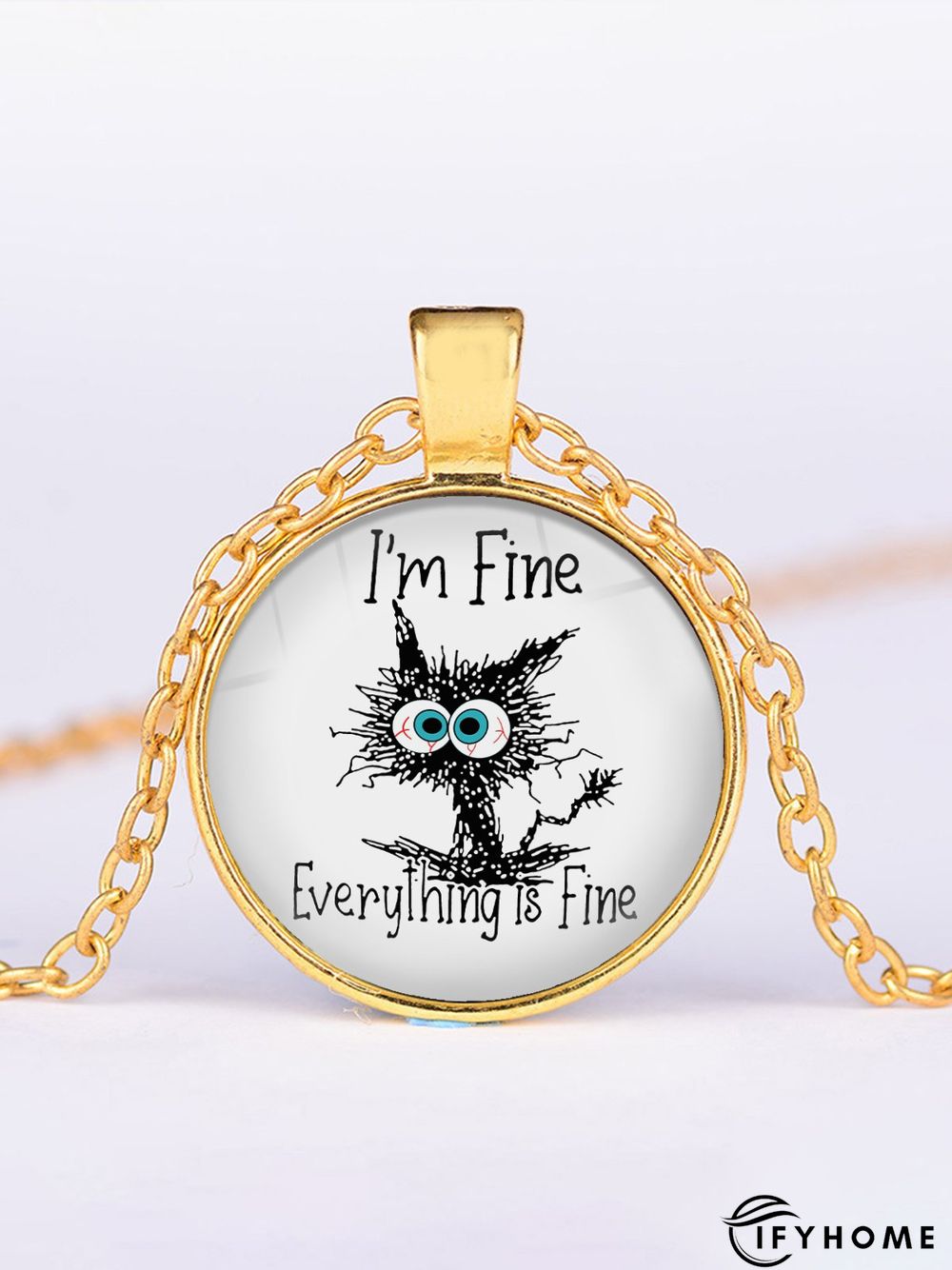 I'm Fina Graffiti Cat Time Jewel Necklace | IFYHOME