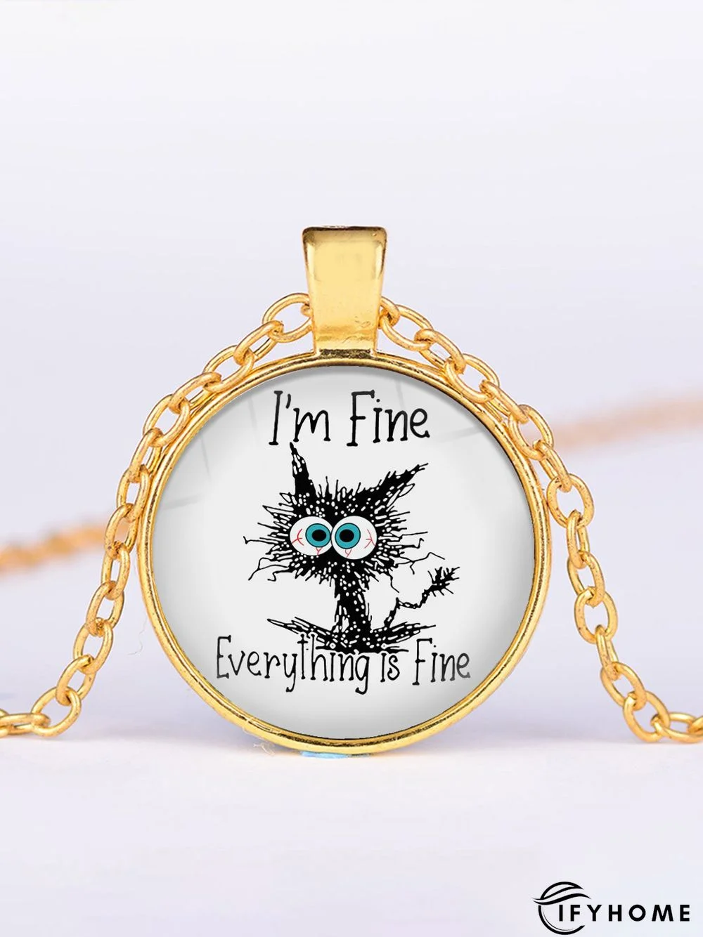 I'm Fina Graffiti Cat Time Jewel Necklace | IFYHOME