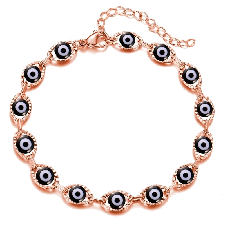 Retro Devil’s Eye Copper Plating Unisex Bracelets Anklet Necklace