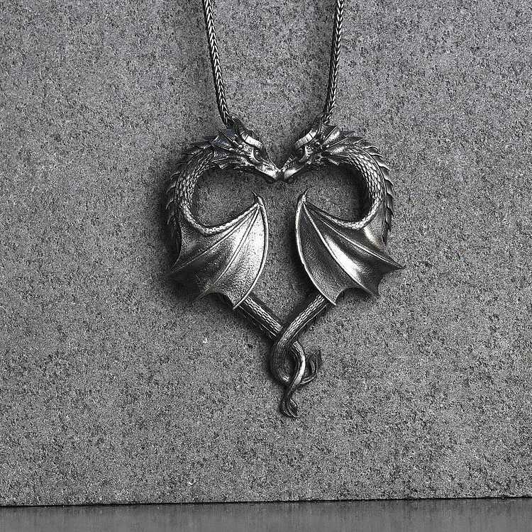 😻 Unique Handmade Gift Ideas😻Dragon Heart Symbol of Love Necklace