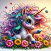Diamond Painting -DIY Full Round Drill Unicorn