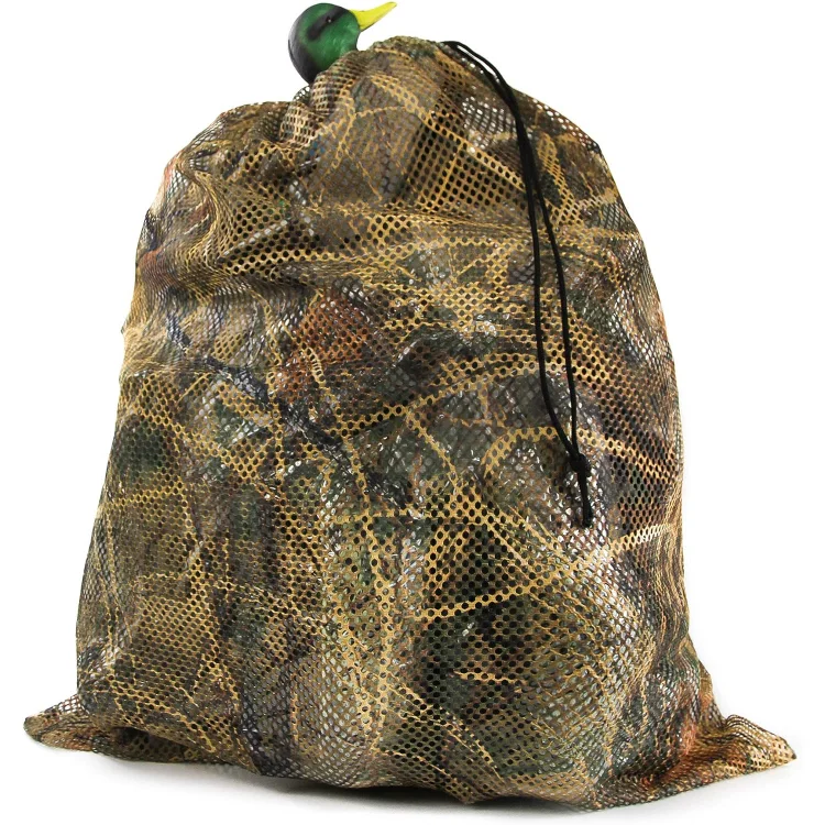 GUGULUZA Mesh Decoy Bags, Camo Duck Decoy Bag for Goose, Light Weight Carrying Storage Backpack for Hunting