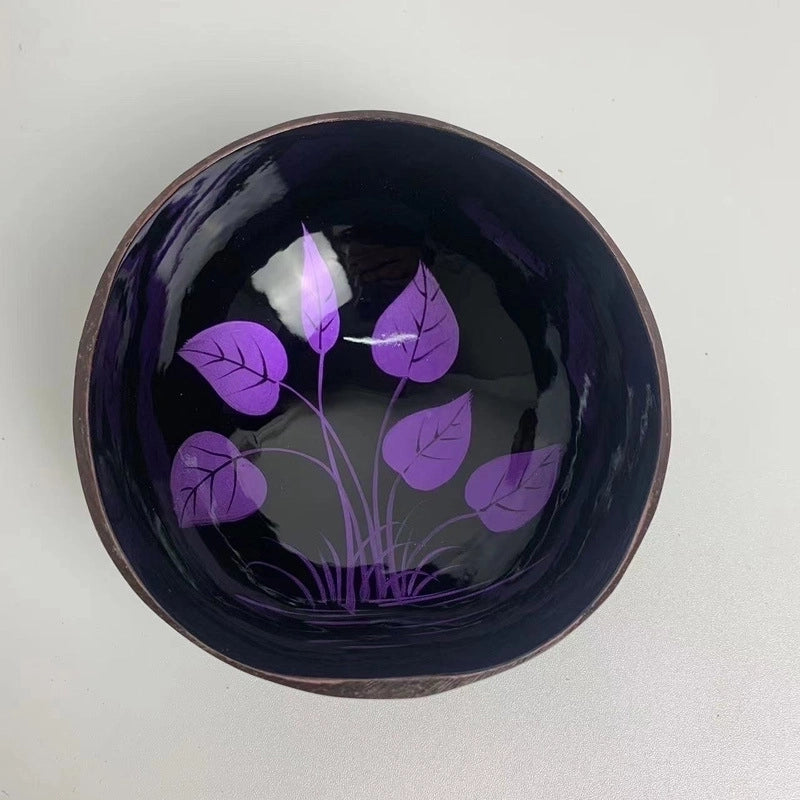 Pastoral Solid Color Coconut Shell Charcoal Shell Tableware 1 Piece