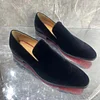 Gentlemen's Oxford Round Toe Slip-On Red Bottom Classic Formal Leather Shoes For Wedding