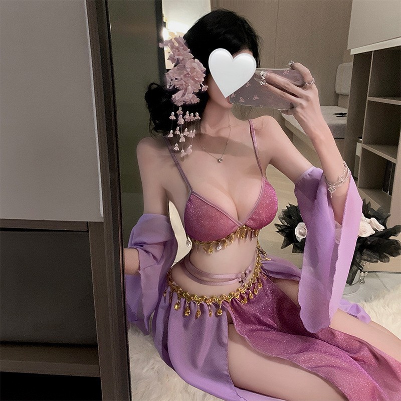 Lovingerie - Lace-up Backless Chiffon Chinese Ancient Style Sexy Lingerie